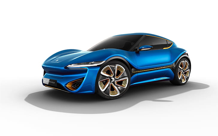 Blauer Konzeptsupercar, blaues Superauto, Blau, Konzept, Supercar, HD-Hintergrundbild