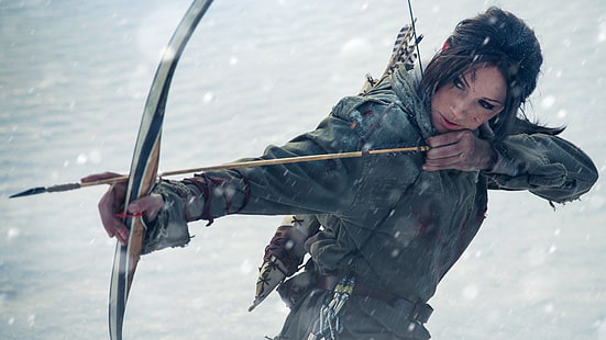 archer woman movie character wallpaper, Lara Croft, Tomb Raider, cosplay, Rise of the Tomb Raider, HD wallpaper HD wallpaper