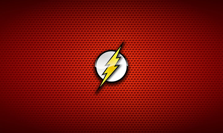 DC Le logo Flash, éclair, flash, logo, bandes dessinées, vitesse, héros, univers en continu, le flash, Fond d'écran HD