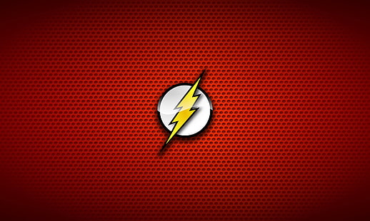 โลโก้ DC The Flash, ฟ้าผ่า, แฟลช, โลโก้, การ์ตูน, ความเร็ว, ฮีโร่, จักรวาล dc, แฟลช, วอลล์เปเปอร์ HD HD wallpaper