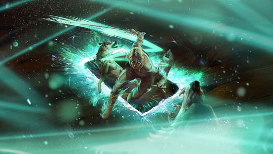 Videospiele, Gwent, Cirilla, Ciri, The Witcher 3: Wild Hunt, Wolf, HD-Hintergrundbild HD wallpaper