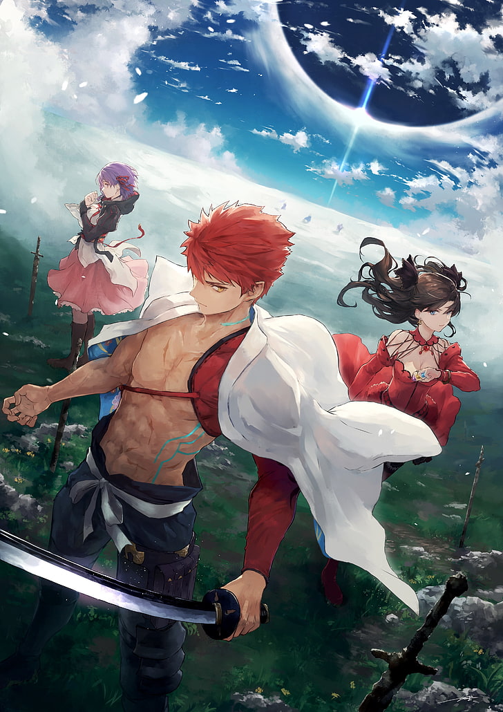 Fate Series, Fate / Stay Night, Sakura Matou, Shirou Emiya, Tohsaka Rin, Matou Sakura, Fate / Grand Order, Wallpaper HD, wallpaper seluler