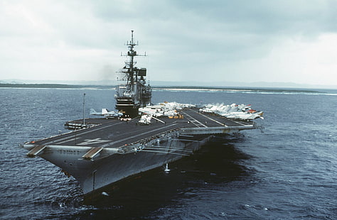 軍艦、USSミッドウェイ（CV-41）、空母、軍艦、 HDデスクトップの壁紙 HD wallpaper