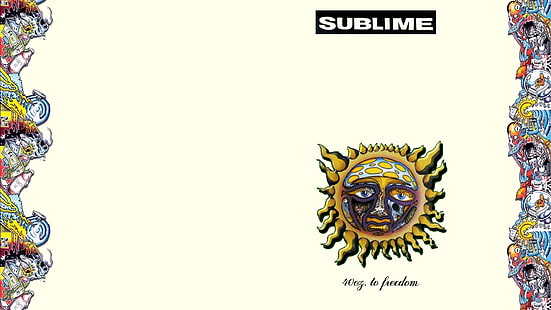 Sublime sun illustration, Sublime, musique, groupes de rock, artwork, Fond d'écran HD HD wallpaper