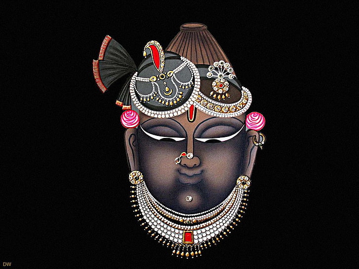 Shrinathji, buddha face illustration, Dio, Lord Shrinathji, Sfondo HD