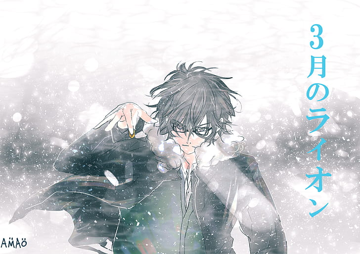 Anime, March Comes in Like a Lion, Glasses, Rei Kiriyama, HD wallpaper