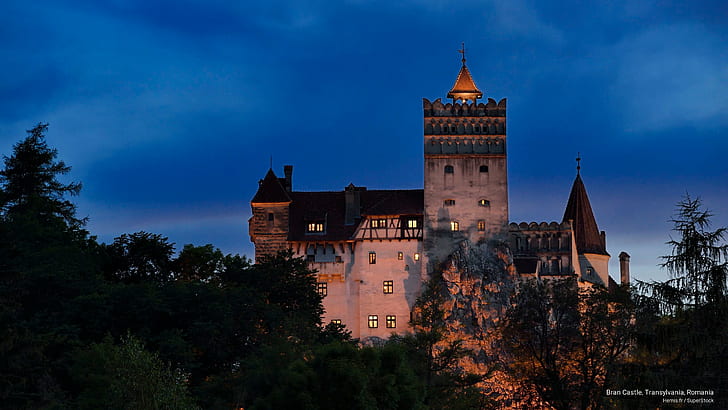 Bran Castle, Transylvania, Romania, Architecture, HD wallpaper