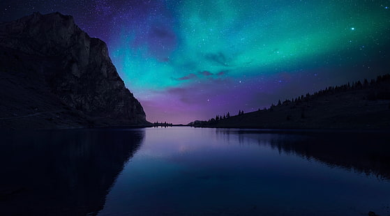 lake aurora 4k  desktop, HD wallpaper HD wallpaper