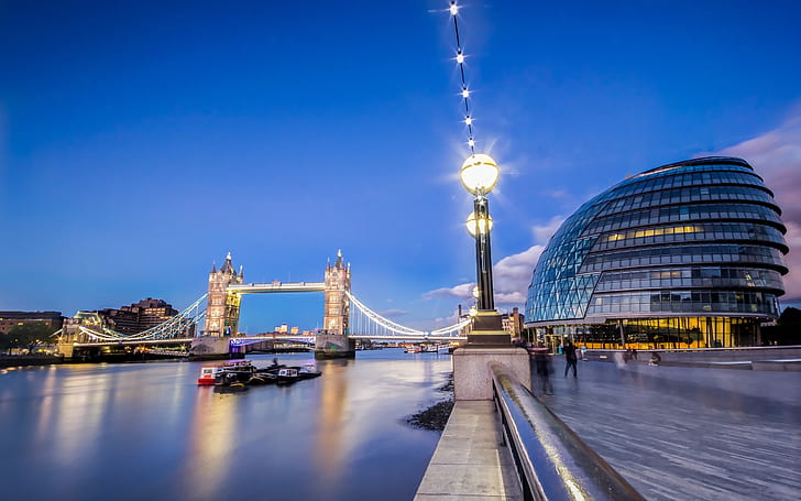 London Mayors Office, tower bridge pics, london mayors pics, Thames river, HD wallpaper