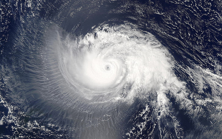 tufão, espiral, a atmosfera, ciclone, HD papel de parede