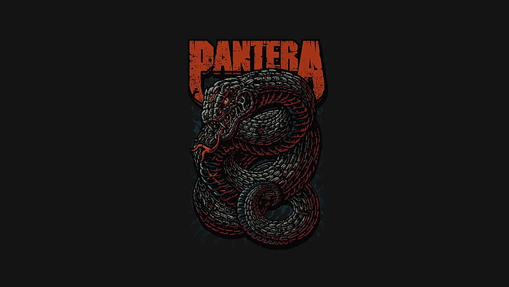Pantera logo, Pantera, music, heavy metal, thrash metal, snake, groove metal, rock bands, metal band, rock music, metal music, HD wallpaper
