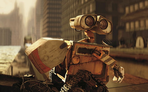 wall-e, анимация, робот, грустный, pixar, фильмы, HD обои HD wallpaper