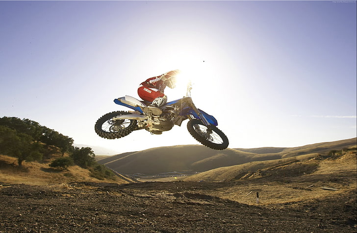 Yamaha YZ250F, motocross, revisión, bicicleta, bicicleta deportiva, prueba de manejo, 2015, motocicleta, Fondo de pantalla HD