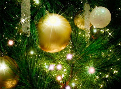 christmas decorations, christmas tree, garland, holiday, new year, christmas decorations, christmas tree, garland, holiday, new year, HD wallpaper HD wallpaper