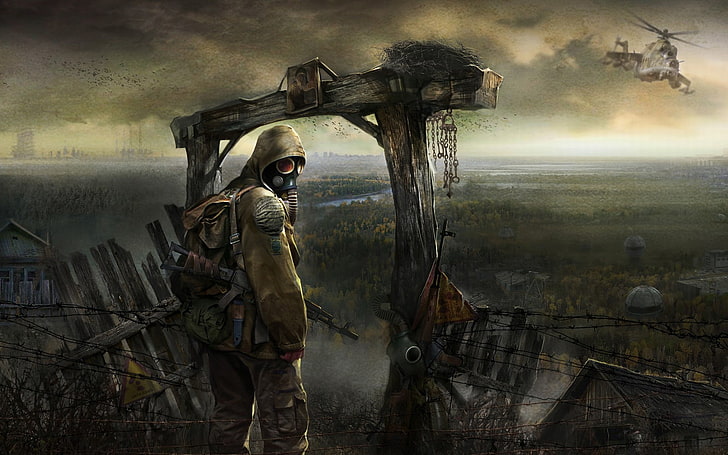 video games, gas masks, S.T.A.L.K.E.R.: Call of Pripyat, HD wallpaper