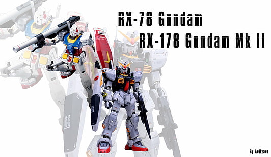 Anime, Gundam, Mecha, RX-178 Gundam Mk-II, RX-78-2 Gundam, HD wallpaper HD wallpaper
