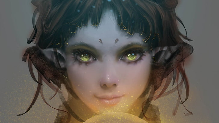 female elf character illustration, fantasy art, fantasy girl, HD wallpaper