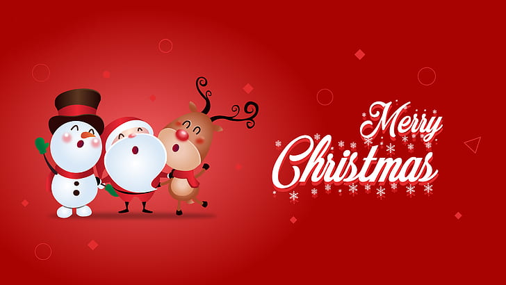 Snowman Santa Claus HD wallpapers free download | Wallpaperbetter