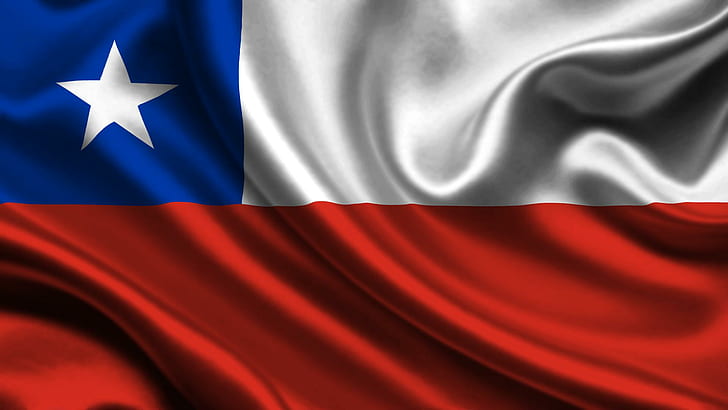 ชิลีประเทศชิลีสัญลักษณ์พื้นผิวธง 3 มิติและนามธรรม, วอลล์เปเปอร์ HD