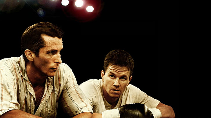 Movie, The Fighter, Christian Bale, Mark Wahlberg, HD wallpaper