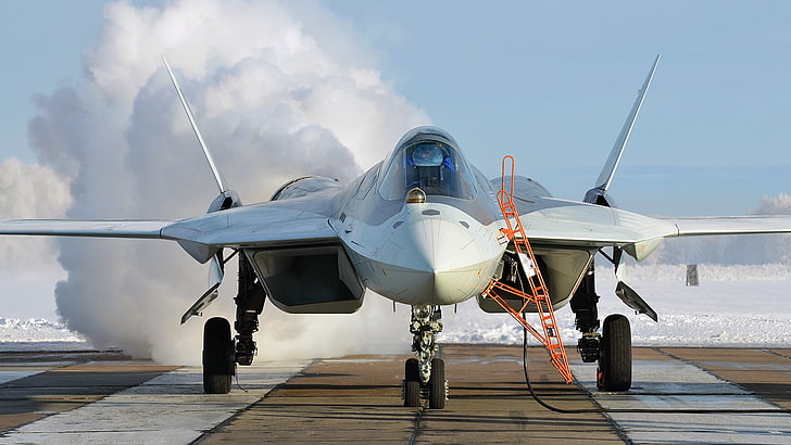 T-50, PAK FA, taktische Luftfahrt, die fünfte Generation Kämpfer, Su-57, OKB imeni P. O. Sukhoi, Vielversprechender Luftfahrtkomplex, vielversprechender russischer Multifunktions, HD-Hintergrundbild
