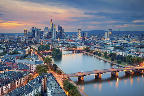 Frankfurt, stadsbild, HD tapet HD wallpaper