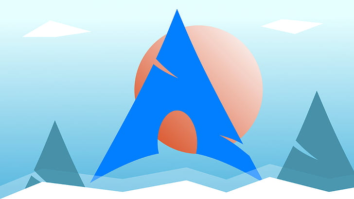 Arch Linux, 4K, Logo, HD wallpaper