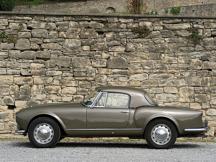 1956 58, aurelia, b24, convertible, g t, lancia, retro, HD wallpaper