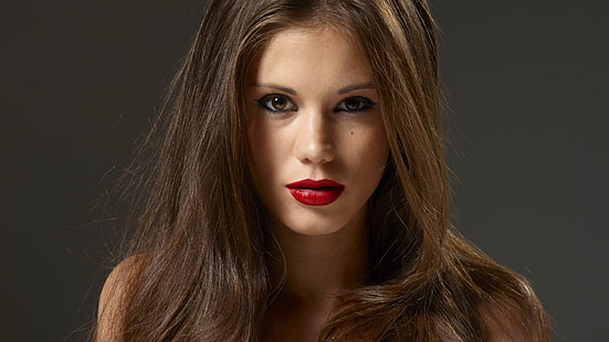 брюнетки жени близки модели устни малко каприз списание hegreart лица червени устни 1920x1080 w Хора Модели Жени HD Art, жени, брюнетки, HD тапет HD wallpaper