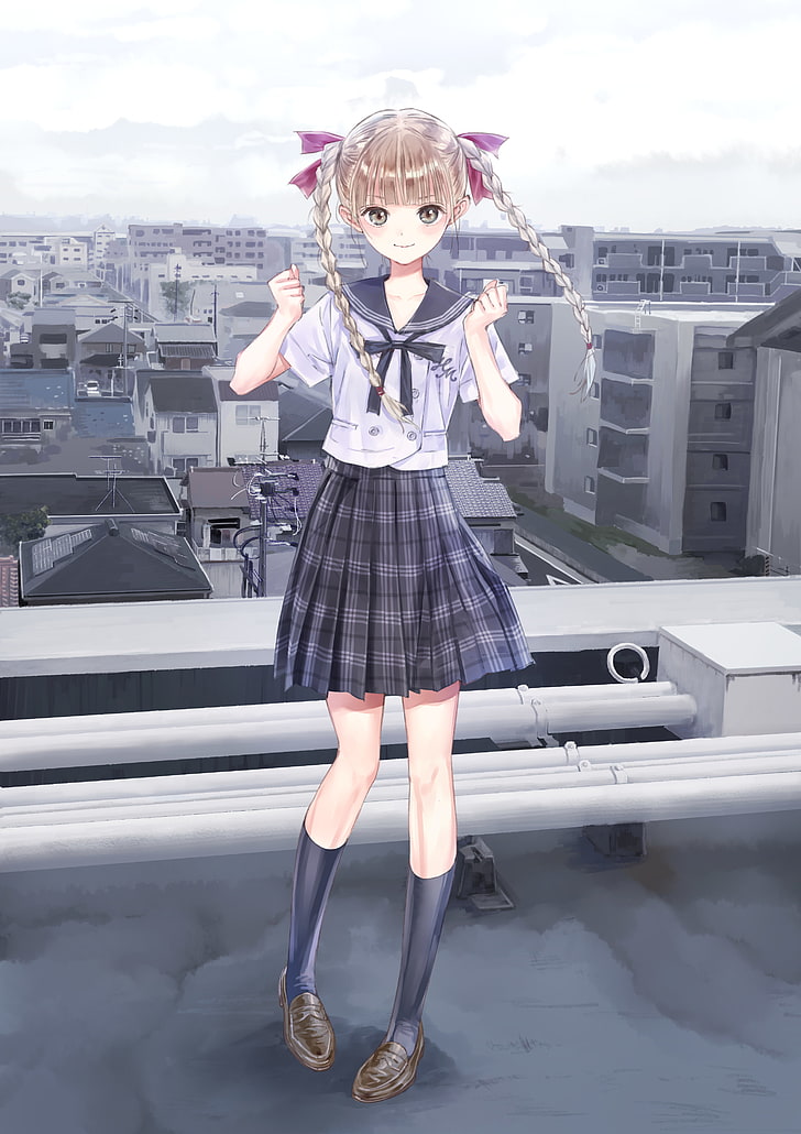 blue reflection, shijou yuzuki, anime games, school uniform, jrpg, Anime, HD wallpaper