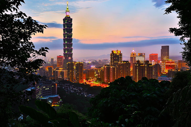 Städte, Taipeh, Megapolis, Skyline, Taipeh 101, Taiwan, HD-Hintergrundbild