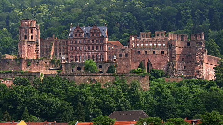 Châteaux, château heidelberg, Fond d'écran HD