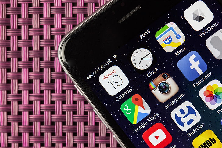 espaço cinza iPhone 6, 6 iphone, maçã, display, smartphone, HD papel de parede