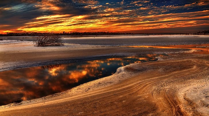 พระอาทิตย์ตกธรรมชาติฟลอริดาเซนต์ออกัสติน, วอลล์เปเปอร์ HD