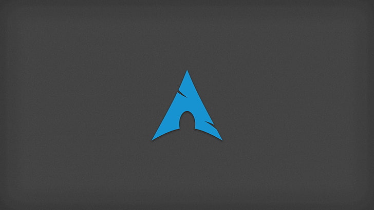 blue pyramid illustration, triangle, Arch Linux, HD wallpaper