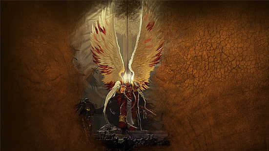 Кръвни ангели, Warhammer 40 000, императорска охрана, космически морски пехотинци, HD тапет HD wallpaper