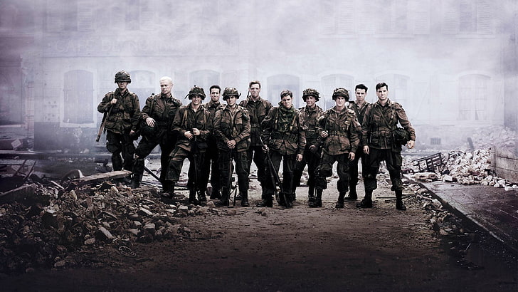 Band of Brothers, Segunda Guerra Mundial, paracaidistas, Fondo de pantalla HD