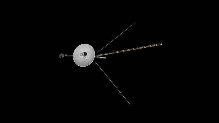 gri ve kahverengi uydu anteni, USS Voyager, uzay, minimalizm, HD masaüstü duvar kağıdı