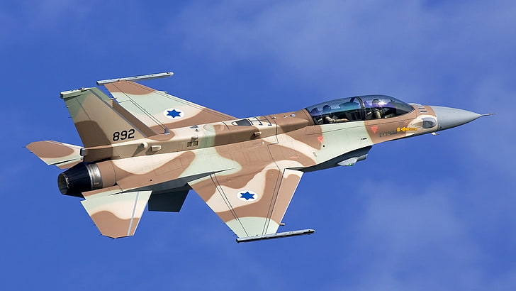 braune und weiße hölzerne Schiffsminiatur, General Dynamics F-16 Fighting Falcon, Flugzeuge, Militärflugzeuge, Militär, Fahrzeug, HD-Hintergrundbild