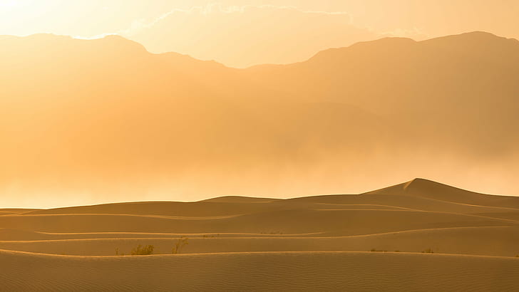 desert photo, nature, mountain, sand Dune, desert, landscape, hill, sunset, outdoors, scenics, HD wallpaper