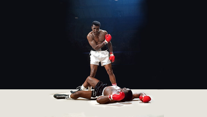 Mohammad Ali, light, anger, knockout, blow, the ring, legend, boxer, Mohammed Ali, HD wallpaper