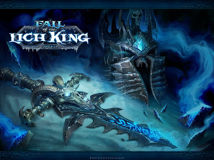Fail of the Lich King illustration, World of Warcraft: Wrath of the Lich King, World of Warcraft, Lich King, Warcraft, video games, HD wallpaper