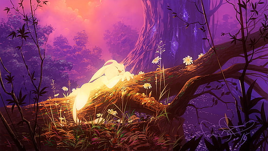 мультипликационный персонаж, Ори и Слепой лес, фан-арт, цифровое искусство, произведение искусства, HD обои HD wallpaper