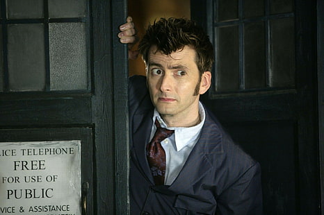 Doctor Who, David Tennant, TARDIS, HD masaüstü duvar kağıdı HD wallpaper