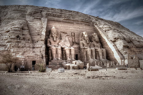 Abu Simbel, Nubia, Egipto, Asuan, Fondo de pantalla HD HD wallpaper