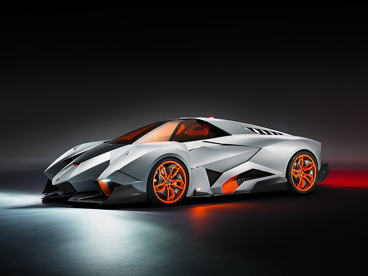 weißes Sportcoupé, Lamborghini, 2013, Egoist, Egoista, HD-Hintergrundbild