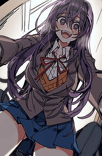 Klub Sastra Doki Doki, novel visual, gadis anime, Yuri (Klub Sastra Doki Doki), Wallpaper HD HD wallpaper