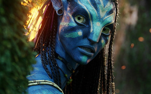 Neytiri Beautiful Warrior in Avatar, schön, Avatar, Neytiri, Krieger, HD-Hintergrundbild HD wallpaper