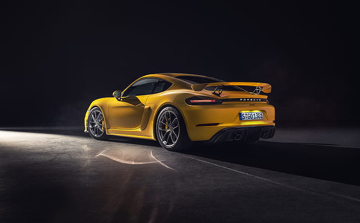 Porsche, Porsche 718 Cayman, Car, Sport Car, Vehicle, Yellow Car, HD wallpaper
