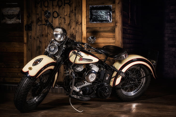 motocykl, Harley Davidson, chopper, rower, motocykle, Harley Davidson., Tapety HD